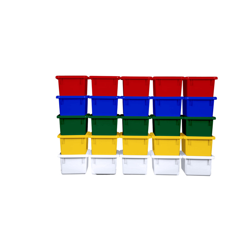 Bac en plastique, Multicolore