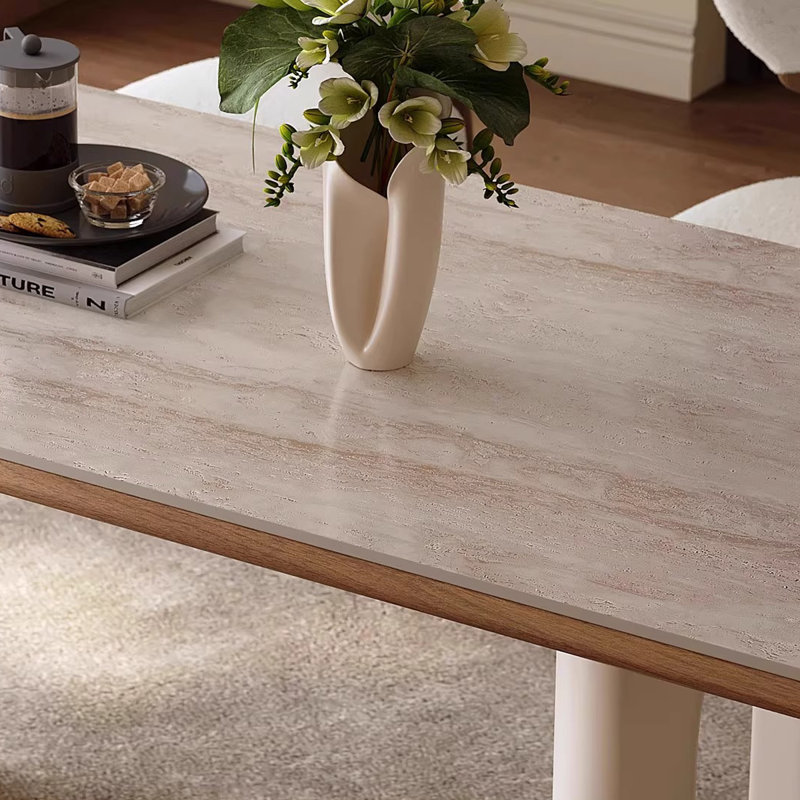 Table de salle à manger moderne française, H 29,53 po x L 62,99 po x l 31,5 po