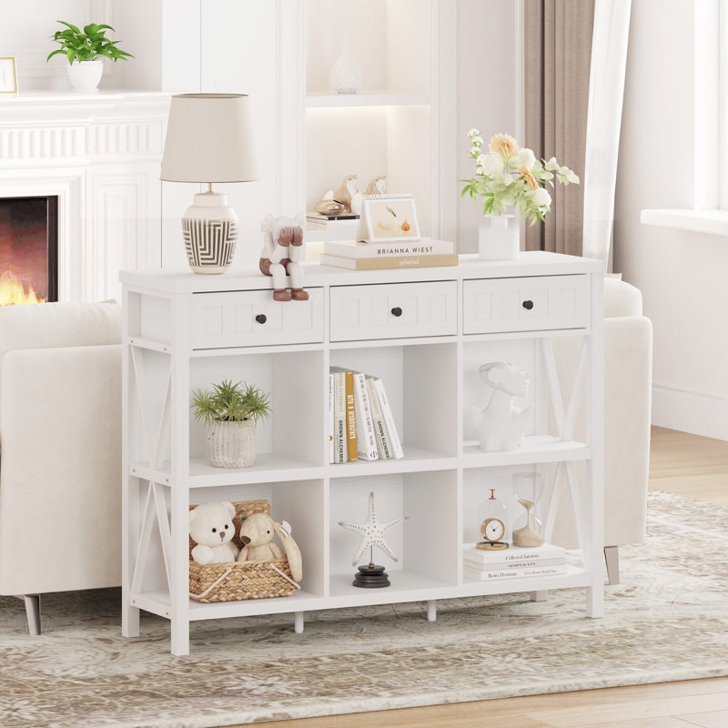 Guinna Storage Bookcase, White Oak