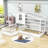  Twin Wood House Bed with Fence and Slatted Frame-1577662657