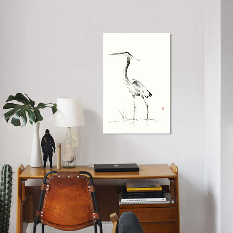« soirée watch ii », reproduction sur toile, H 12 po x l 8 po x P 0,75 po, Toile tendue, Pas de tapis