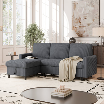77.2" Upholstered Sleeper Sofa Bed