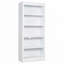 Bibliothèque de 83,4 po de hauteur avec bande lumineuse, bibliothèque décorative à 5 niveaux avec tablettes réglables-1230847048