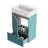 20" Striped Aquamarine Bathroom Sink Vanity - Freestanding Cabinet Water-, - Design Handle Modern Ceramic Included Elderly- Elderly Care Storage-1287663226