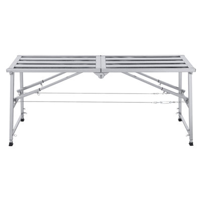 Foldable Work Bench, Adjustable 4-level Height Scaffolding Platform, Portable Multi Purpose Work Platform, 900 Lbs Load Capacity, For Car Washing, Repairing, Painting, Drywall