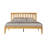 Moriel Queen Size Transitional Modern Solid Wood Platform Bed Frame, MOB-41-Q, with Shaker Headboard, Honey Oak, No Box Spring Needed-1106258274-1106258272