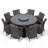Karcher 8 Seater Dining Set with Cushions and Parasol