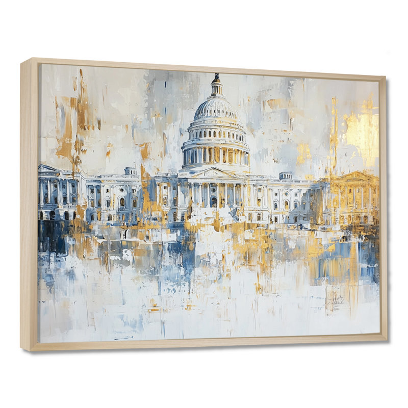 Chul - art mural patriotiste américain, H 12 po x l 20 po, Impression encadrée flottante, Crème, crème