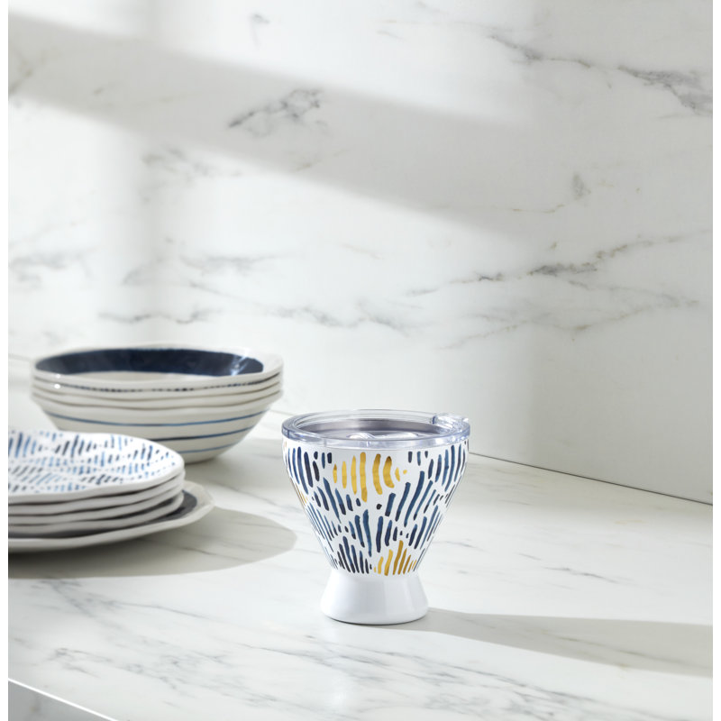 Blue Bay Stainless Steel Cocktail Tumbler, Ikat