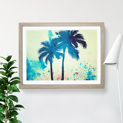 XH1022-6769X Palm Tree Splash Vol.5 Abstract - Single Picture Frame Print