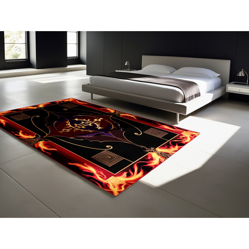 Acanthus Crest Rug, Square 8'
