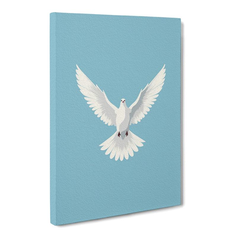 Dove Bird Minimalism - Print, 50cm H x 35cm W x 3cm D