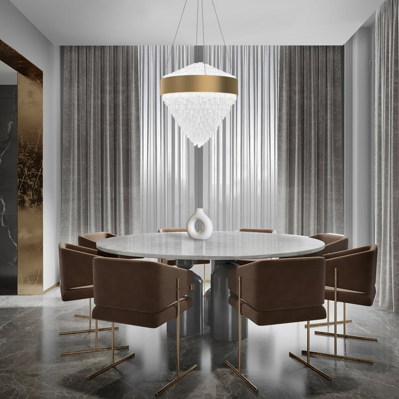 Luzerne LED Pendant, Aged Brass