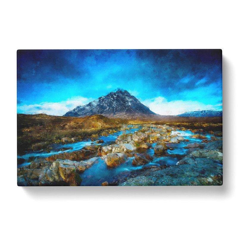 Glencoe In Scotland Painting - Wrapped Canvas, 50cm H x 76cm W x 3cm D
