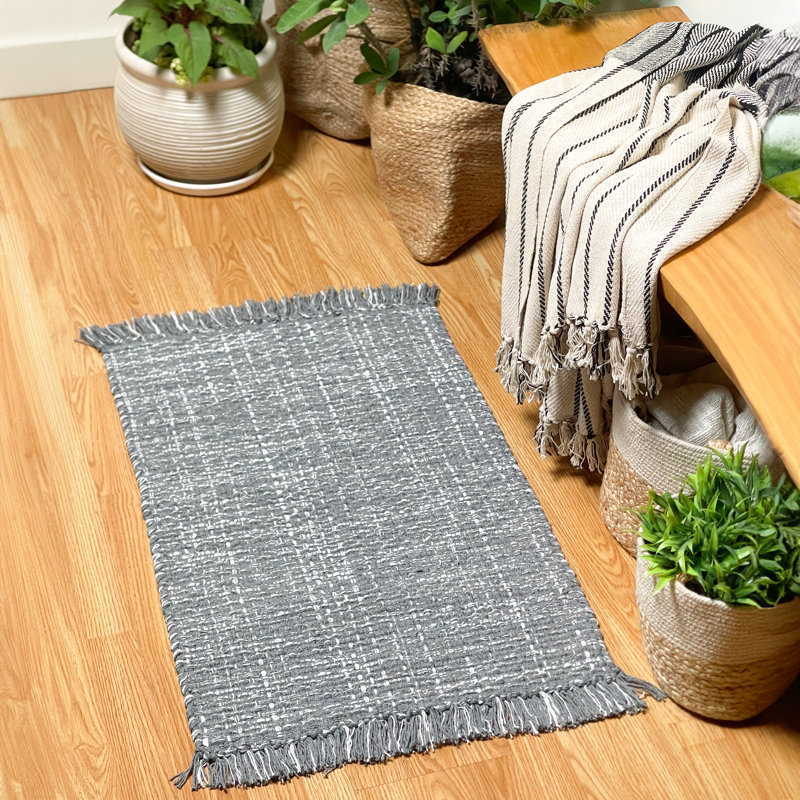 Bath Rug, 34" L x 21" W, Gray