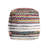 Dahlia Bohemian Multicolor Chevron Striped Chindi Handmade Pouf