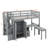 Twin Size Loft Bed With Stairs, Bookshelf, Drawers, Desk And Wardrobe, Space-Saving Multifunctional Furniture For Kids And Teens-770161942