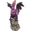 Statue Demaya Dragon rugissant sur un rocher volcanique