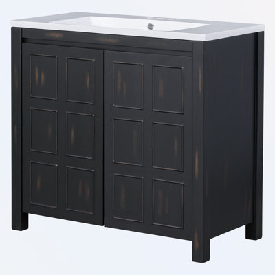 Maixent 36'' Single Bathroom Vanity with Resin Top