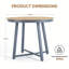 Table basse industrielle ronde avec plateau en plastique PS
