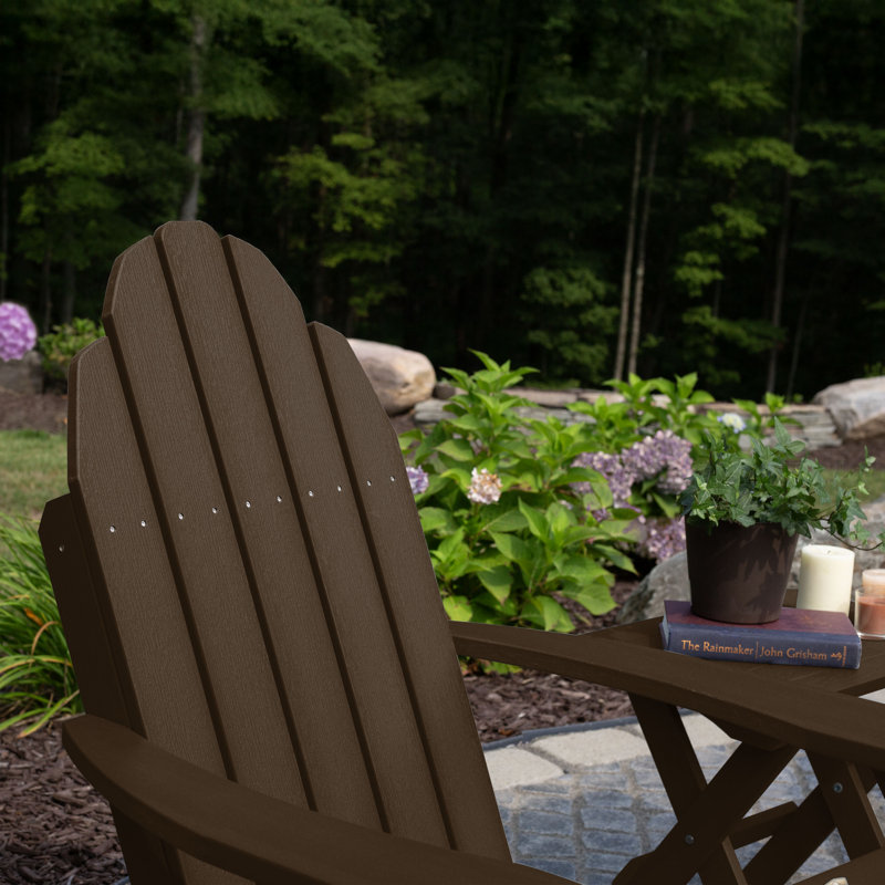 Chaise Adirondack en plastique avec repose-pieds Milaca, Canyon