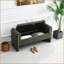 Modern Teddy Bed End Bench with Storage &amp; Arms | Olive Green | Storage-1156912553