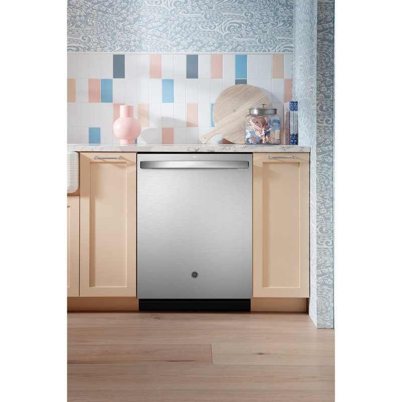 GE Appliances 24" 45 Decibel ENERGY STAR Certified Built-In Dishwasher with Adjustable Rack and Tall Tub Stainless Steel