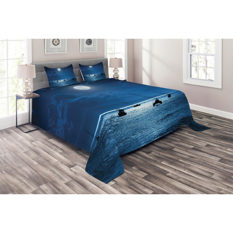 Hypnotic Coastal Polyester Coverlet