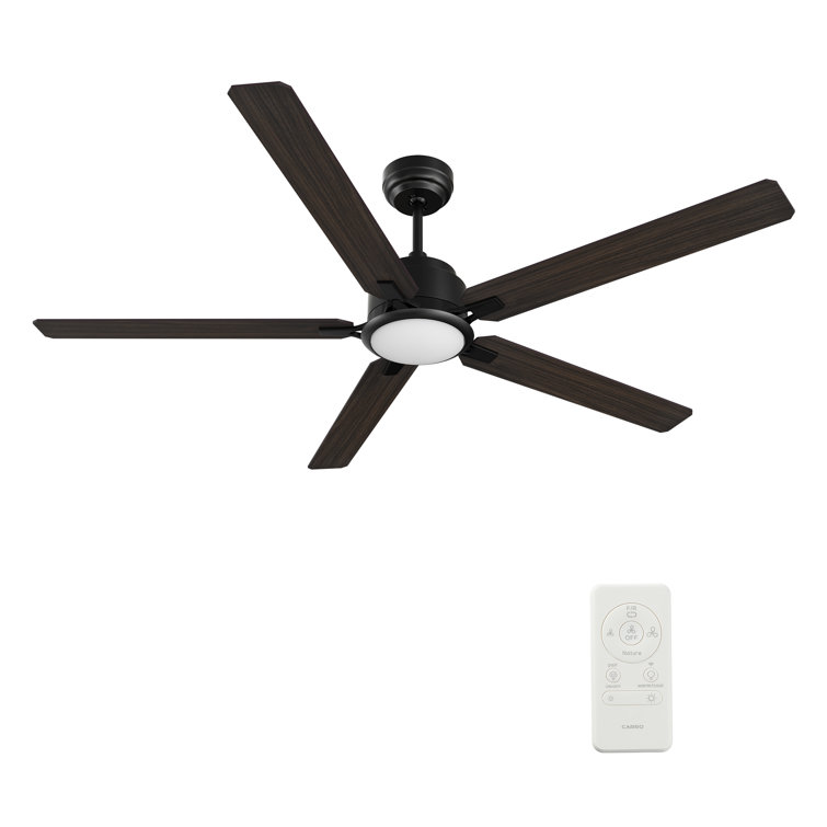 60'' 5-Blade LED Smart Standard Ceiling Fan With Light Kit Included, Remote Control 