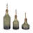 Everly Quinn 3-Piece 12/14/18" Anders Green Glass Bottles, Glass, Gold, Novelty, Ombre