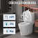 Elongated One Piece Toilet with Comfort Seat Height 17.3", Power Dual Flush 0.8/1.28 GPF and MAP 1000g
