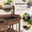 Table de rempotage, poste de travail en bois avec évier amovible, robinet, tiroir, tablettes, crochets, bois-108745898