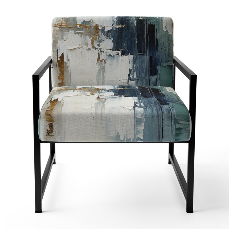 Chaise d'appoint rembourrée Subtle Serenity I, Noir