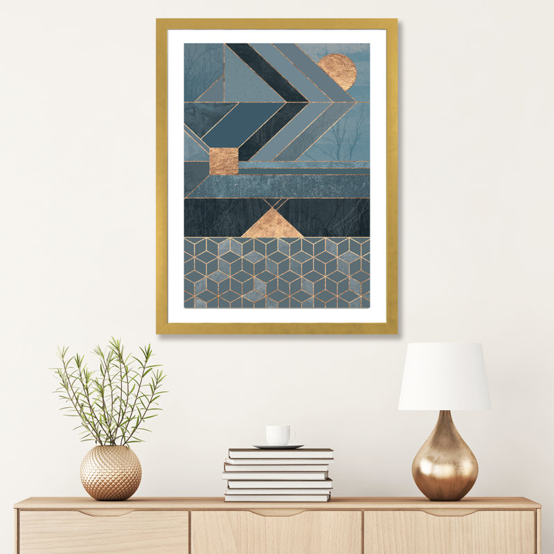 « scandinavie blue » par elisabeth fredriksson-impression sur image, Papier encadré doré, H 32 po x l 24 po x P 1 po