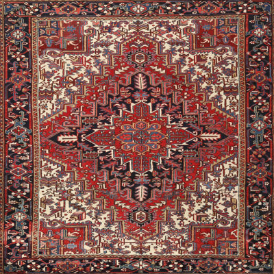 Tapis bleu/beige traditionnel Gismondo