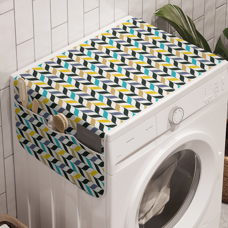 East Urban Home Chevron Washing Machine Organizer Pack of 2 47" x 18.5" Multicolor