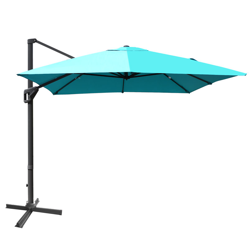 Parasol en porte-à-faux 120 po Abdullatif, Turquoise