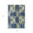 3' X 5' Navy Blue Gold And Silver Geometric Washable Indoor Outdoor Area Rug