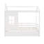Lit simple en bois avec lit gigogne simple (blanc)