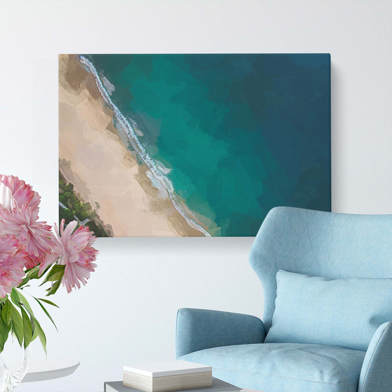 Beach in Toque Pequeno Brazil in Abstract - Wrapped Canvas, 50cm H x 76cm W x 3cm D