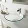 Crystalline Glass Circular Vessel Bathroom Sink with Faucet