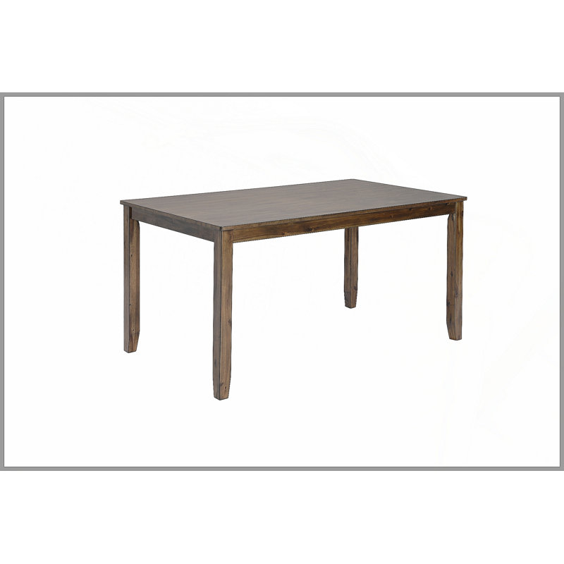 Elegant Wooden Dining Table For Small Spaces, Spacious Rectangular Design With Tapered Legs, Walnut Finish, Walnut