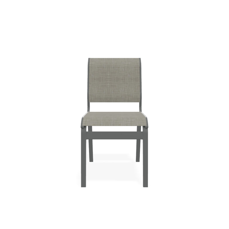 Chaise d'appoint de salle à manger Hiraku, Graphite texturé, Ella