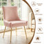 Chaise d'appoint rembourrée en velours avec pieds dorés -2078051649-2078051676