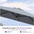 Bennit 156" Rectangular Tilt Adjustable Curved Cantilever Umbrella with Base-951507927