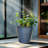Amiin Modern Tapered Round Plastic Planter Set of 2, Indoor Outdoor HDPE Pot Planters-2064560733