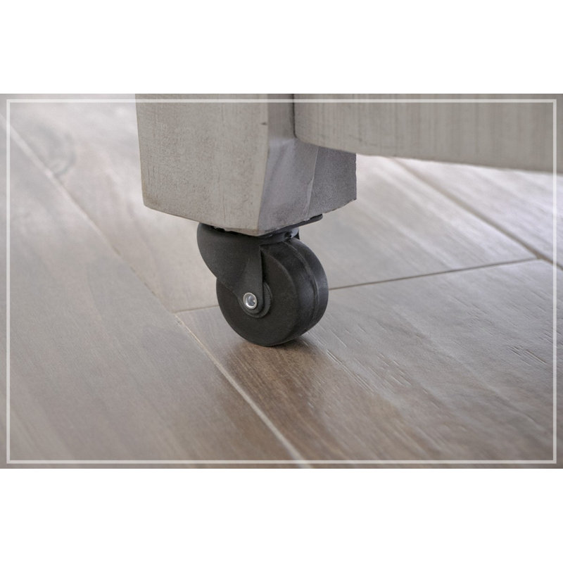 Westleigh Solid Wood Kitchen Island, Gray