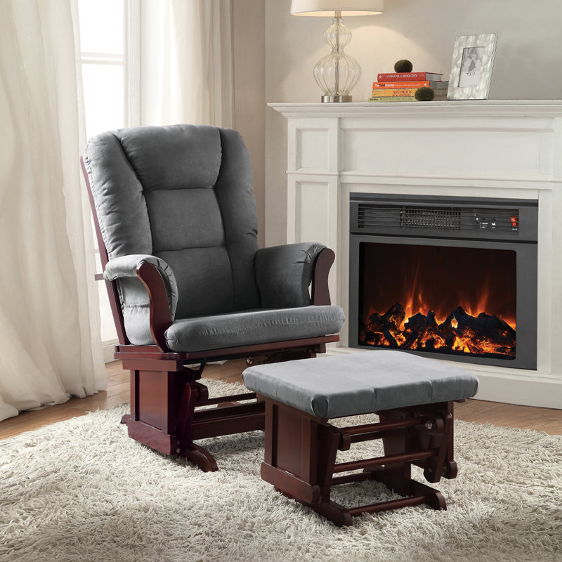 Fauteuil oscillant et repose-pieds