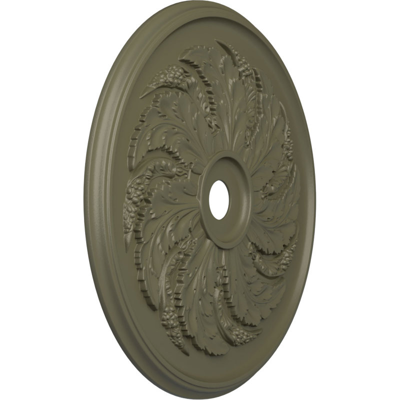 Médaillon de plafond Endurathane Nexus, DE 41 po x P 1 5/8 po, convient aux auvents jusqu'à 7 1/4 po), finition gris acier peinte à la main