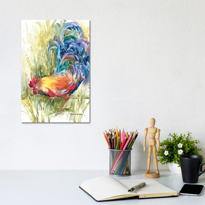 Fountain Of Feathers by Annelein Beukenkamp - Wrapped Canvas Painting